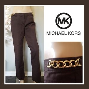 Michael Kors Gold Chain Embellished Trousers